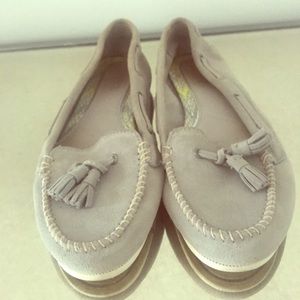 Sperry Gray Suede Tassel Flat/Loafer 8.5